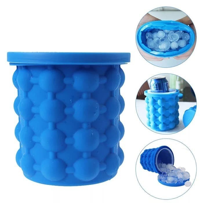 CETAKAN ES BATU BULAT SILIKON/ICE CUBE MAKER SILICONE MOLD/ICE GENIE/GELAS CETAKAN ES BATU