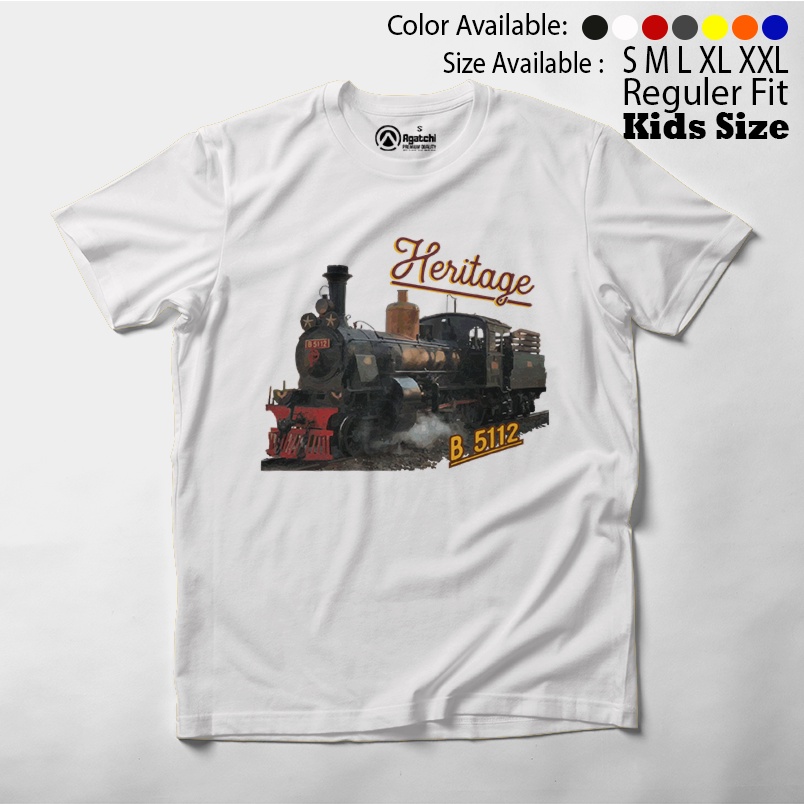 Baju Kaos Atasan Anak Laki-Laki Kereta Api Klasik Heritage KAI