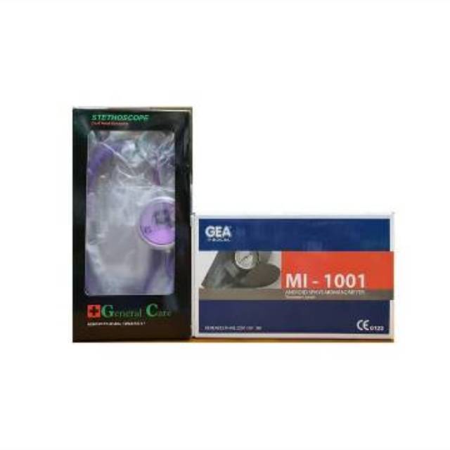 tensimeter aneroid GEA dan stetoskop gea / ukur tensi darah / manual