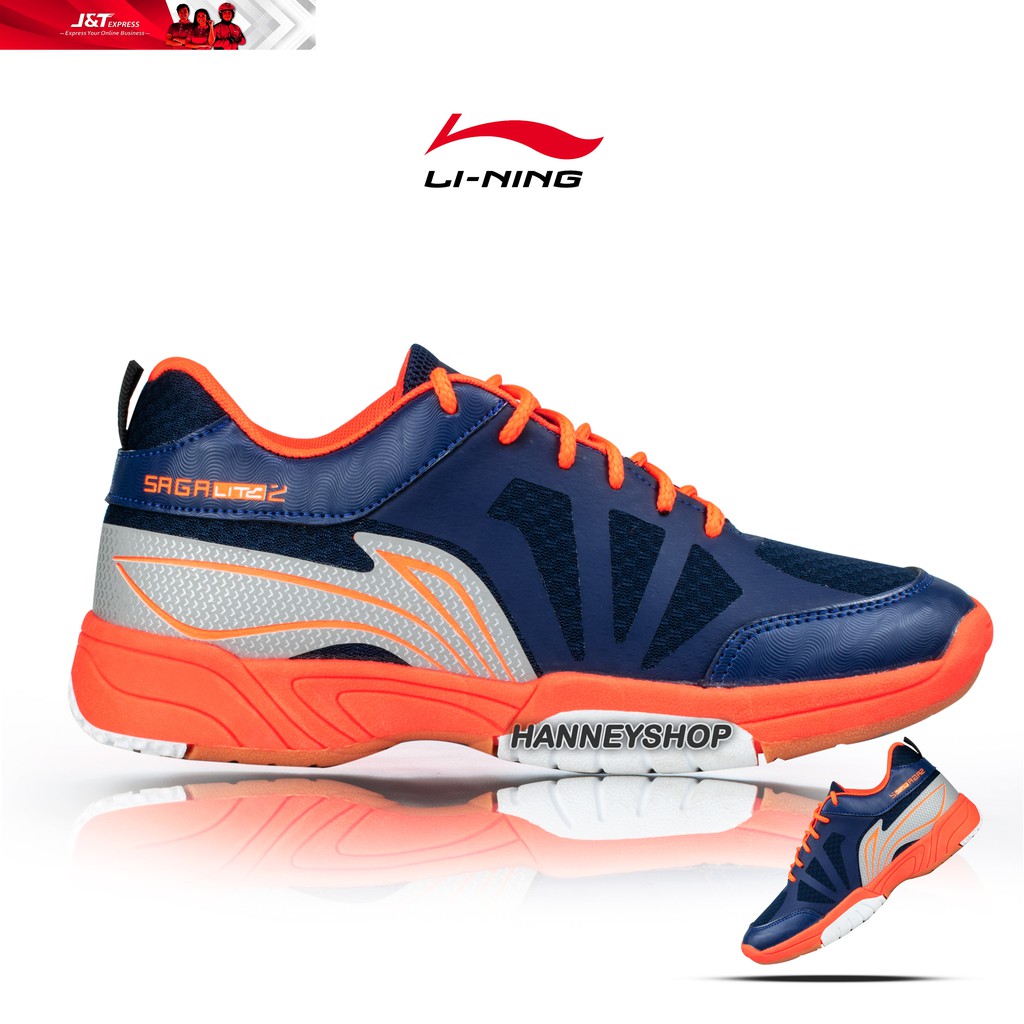 gratis ongkir sepatu lining saga  lite 2 seapatu badminton 