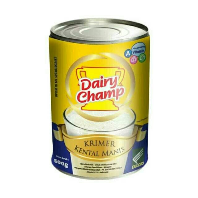 

Dairy champ 500gr susu kental manis