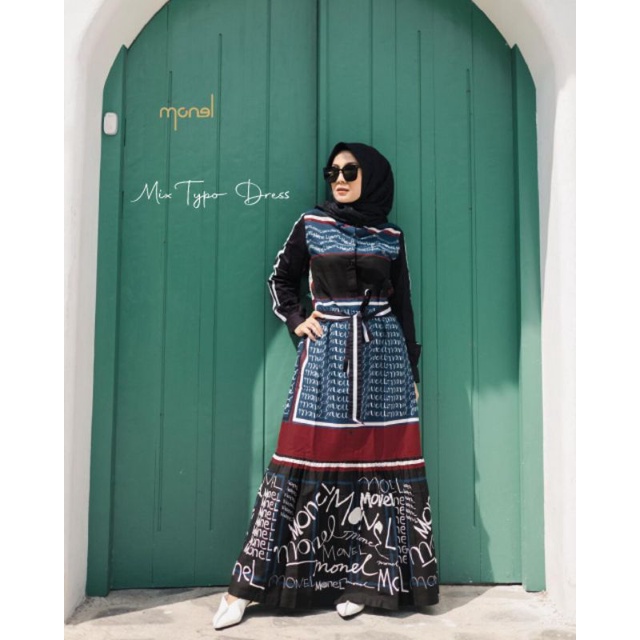 READY MIX TYPO DRESS BY MONEL