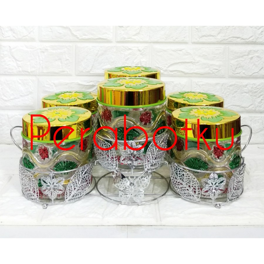 Jual Toples Kaca Set Pcs Keranjang Psf Ivy Toples Kue Kering Lebaran Shopee Indonesia