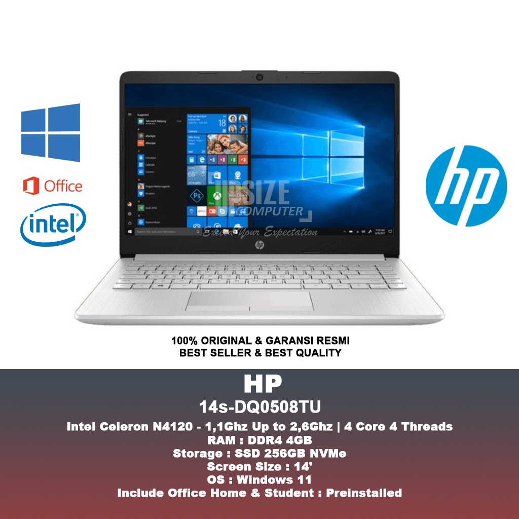 Jual Hp 14s Dq0508tu Celeron N4120 4gb Ssd 256gb Silver Shopee Indonesia 4497