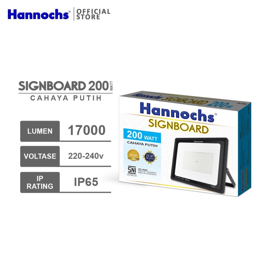 Hannochs LED Flood Light Signboard 200 Watt CDL - Putih