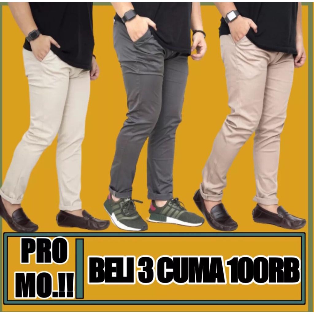 PROMO SPECIAL BELI 1 GRATIS 2 / PROMO 3 PCS 100 CELANA CHINOS PAJANG PRIA / CELANA CHINO PANJANG / CELANA PRIA / CELANA CHINOS PANJANG PRIA TERLARIS / CELANA CHINO PANJANG PRIA DISCOUNT SPECIAL / CELANA CHINOS PRIA ORIGINAL /ENJOY-FASHION