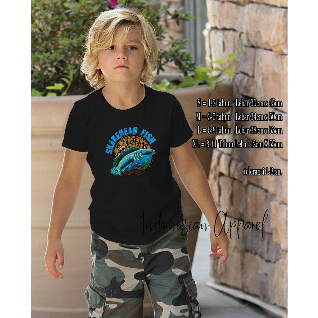 Kaos Tshirt Anak Ikan Channa Barca Auranti Chana Maru