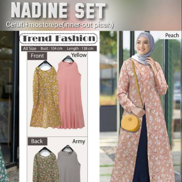 DRESS CERUTI &MOSCREPE NADINE SET BY NIZAM