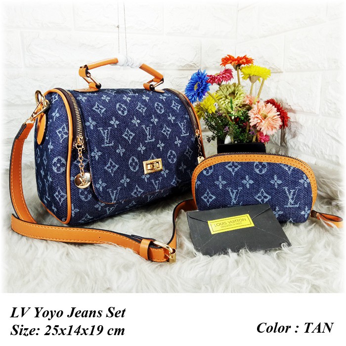 HS #Tas LV Yoyo Jeans Set Dompet Super Class #TasImport #Promo
