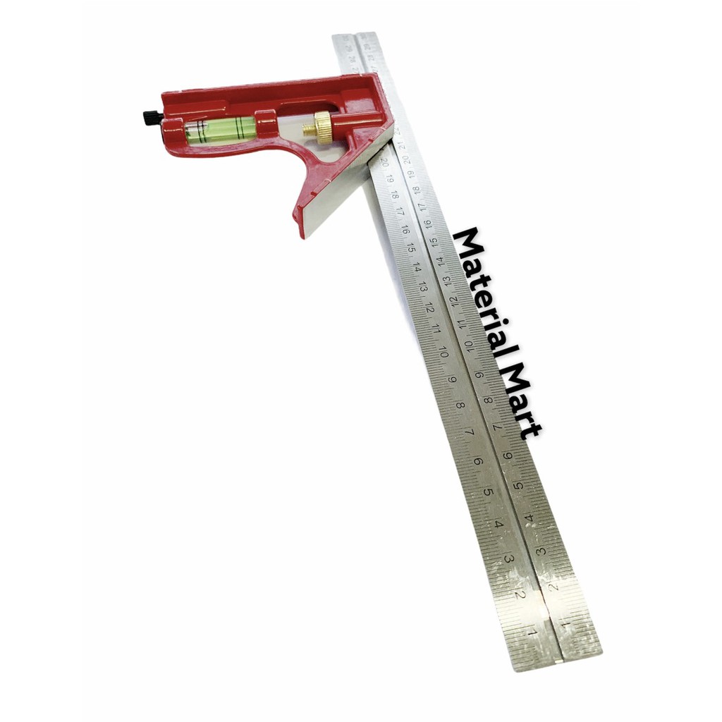 Siku Tukang Waterpass 12 Inch | Pasekon Waterpas 12&quot; | Penggaris Ukur | Material Mart
