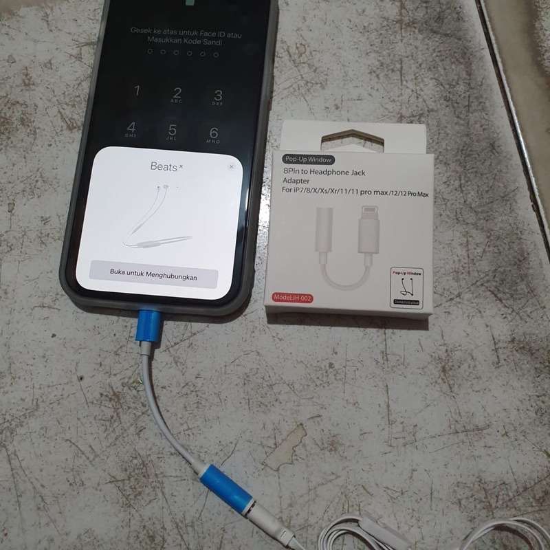 PROMO VIBOX JH002 KABEL AUX CONNECTOR 3.5MM SINGLE LIGHTNING BLUETOOTH CONNECTION JH-002
