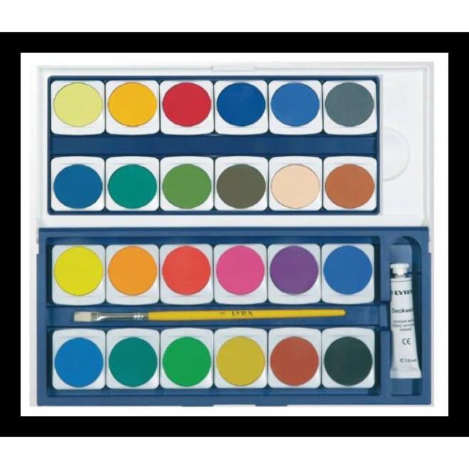 

NEW CAT AIR PADAT / LYRA WATER COLOUR CAKE 24 WARNA PERALATAN MELUKIS MURAH TERLENGKAP