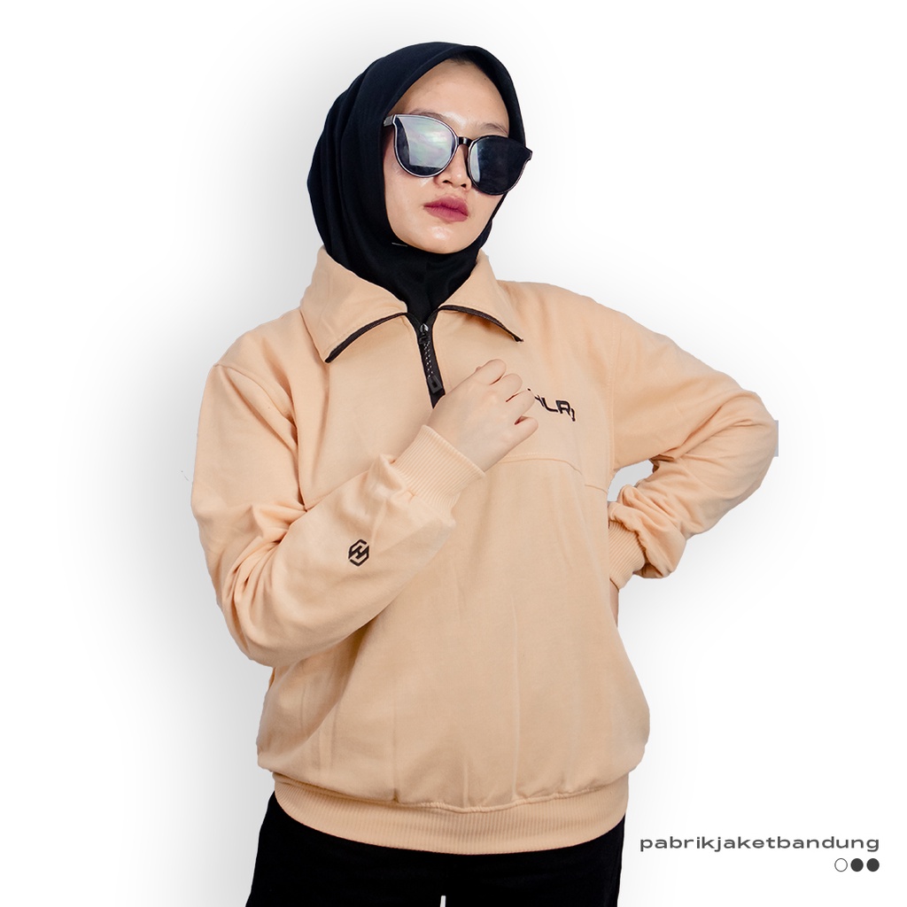 Holyrider Turtleneck Zipper  Marun &amp; Coksu II Sweater kerah tinggi trendy