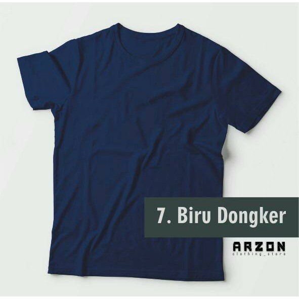 Kaos Polos Biru Dongker Arzon