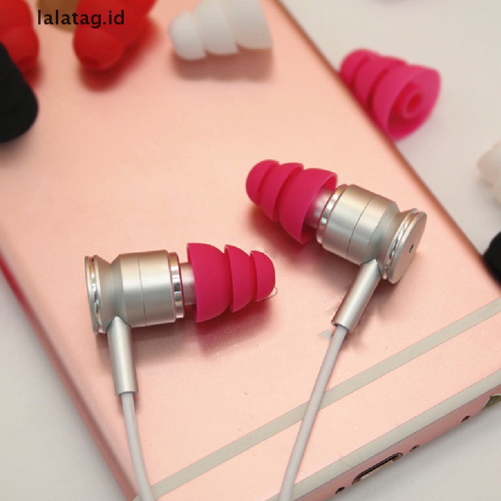 (Flyag) 6pcs Earbud Pengganti Bahan Silikon Tiga Lapis Untuk Earphone In-Ear