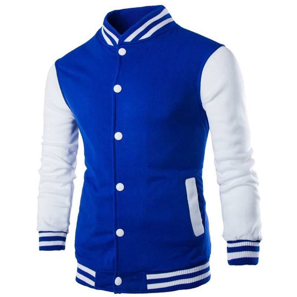 Jaket Varsity Basic Pria II Jaket Baseball Polos II College Jacket II Jaket Sweater Varsity Milea