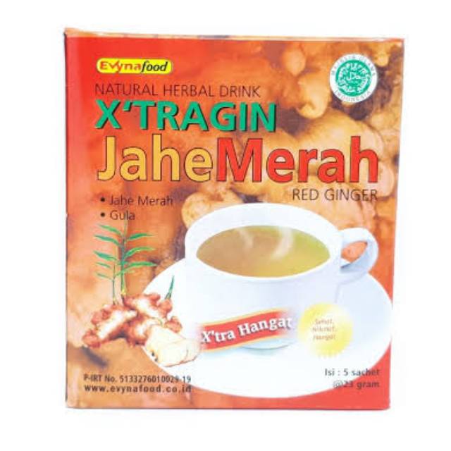 

Xtragin Jahe Merah 1box isi 5 sachet @20g