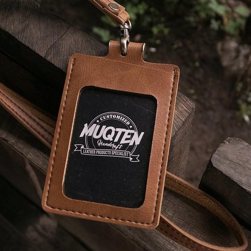 

WL8$9X Bagus .nametag id card terdapat 3 slot SOUVENIR kantor PU leather card holder NAME TAG HOLDER