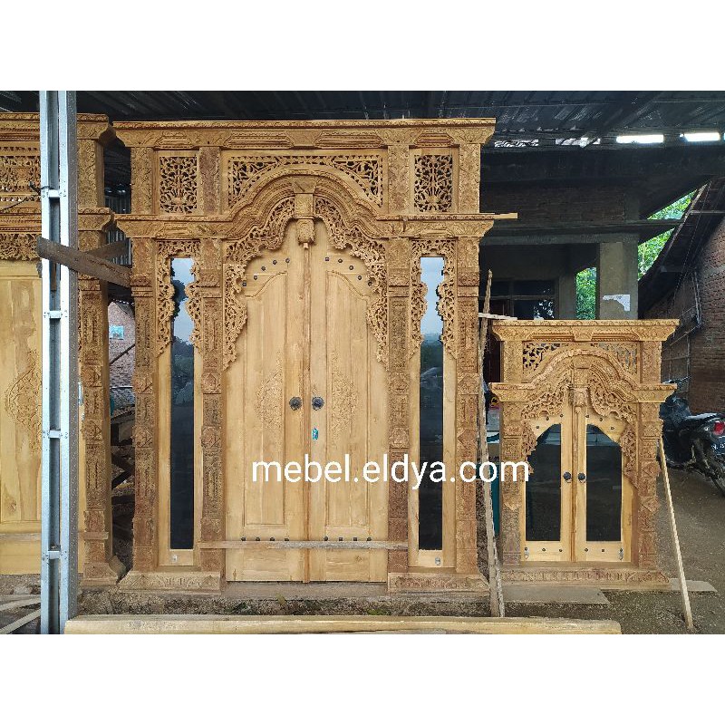 Pintu Gebyok Kayu Jati Asli Jepara