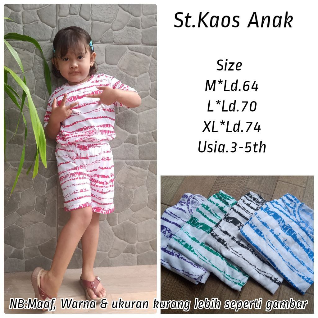 Setelan Tie Dye Anak || One Set Tie Dye Anak Perempuan dan laki-laki || Setelan kaos Anak