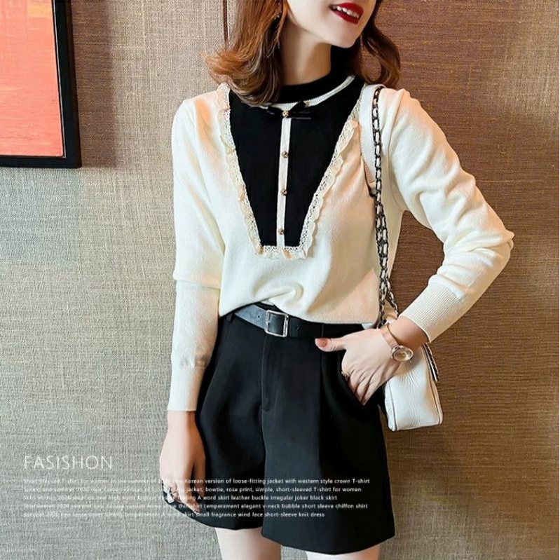 MDLV ~ 1047# Martha Knitted Top Atasan Blouse Rajut Fashion Import