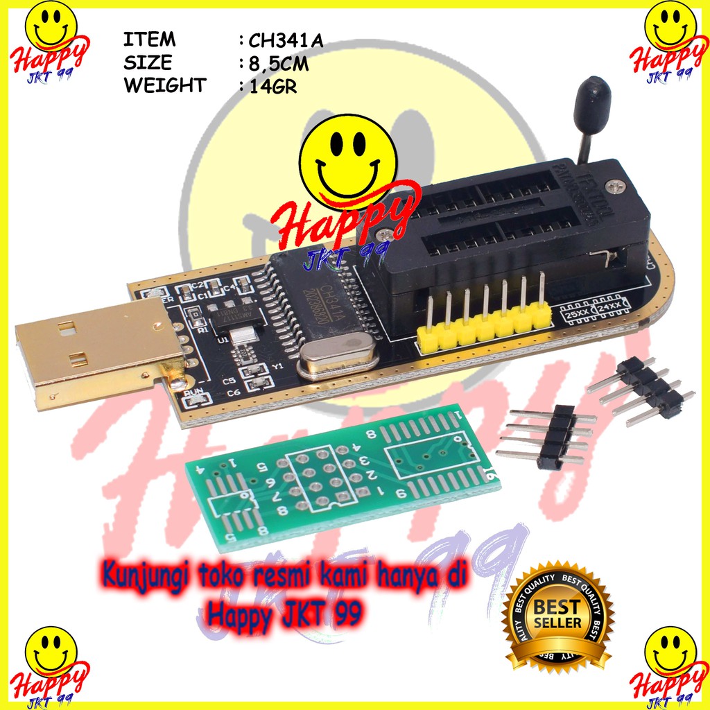 [ HAPPY JKT 99 ] ORIGINAL!!! CH341A CH341 CH 341 24 25 SERIES EEPROM FLASH BIOS USB PROGRAMER