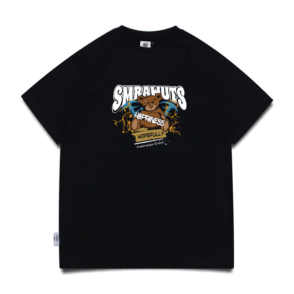 Smravvuts Tshirt | Happines | Bear Series | Hitam