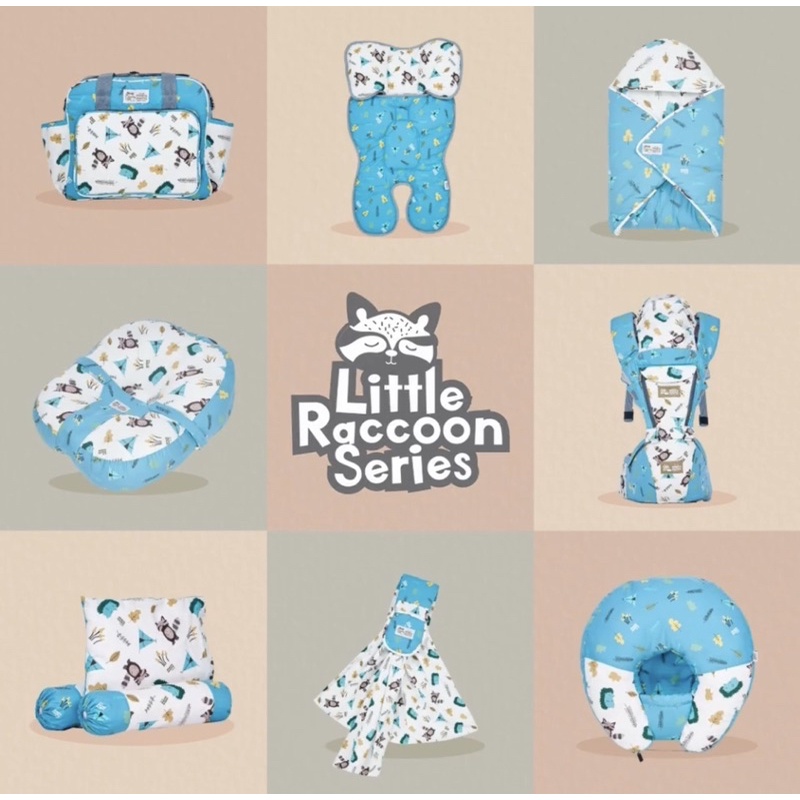 Morumotto Tas Besar + Saku Botol Susu Little Raccoon Series MMT7002