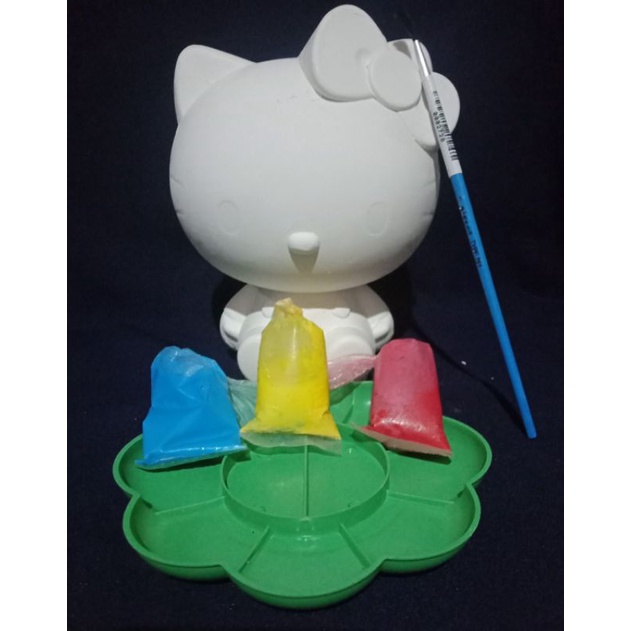 Jual paket mewarnai celengan gypsum hello kitty | Shopee Indonesia