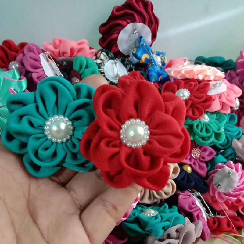 Bross bunga | bros kain hand made | bros murah