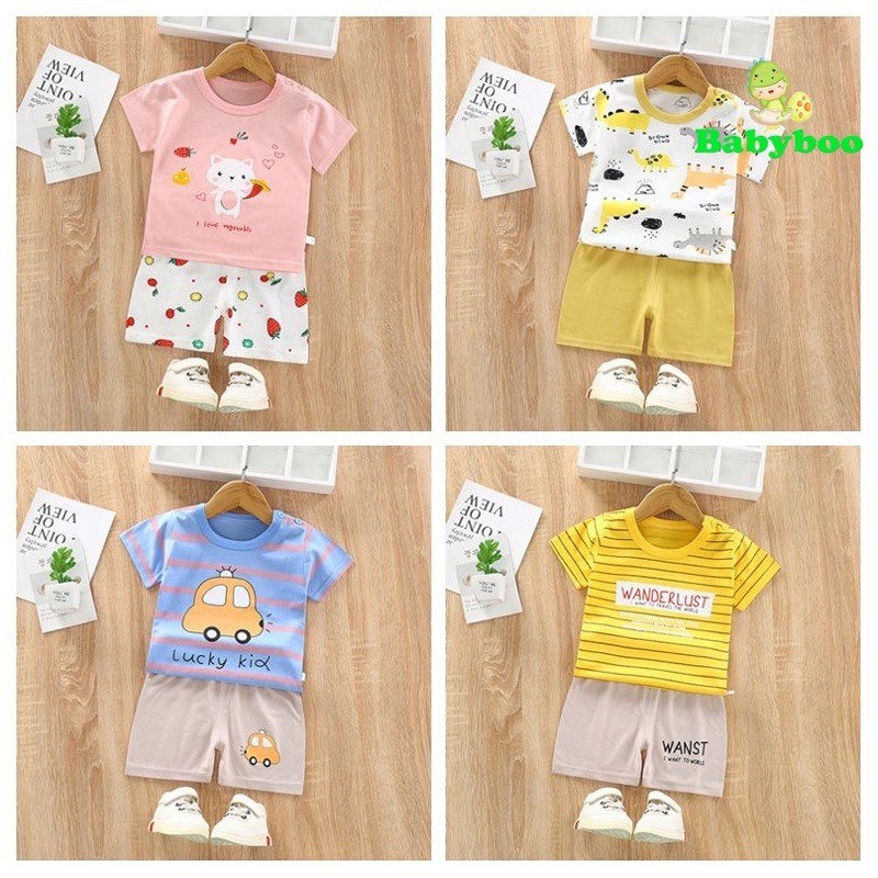 (0-24m) Setelan Baju Bayi/Setelan Lengan Pendek/Setelan Baju Bayi Lengan Pendek