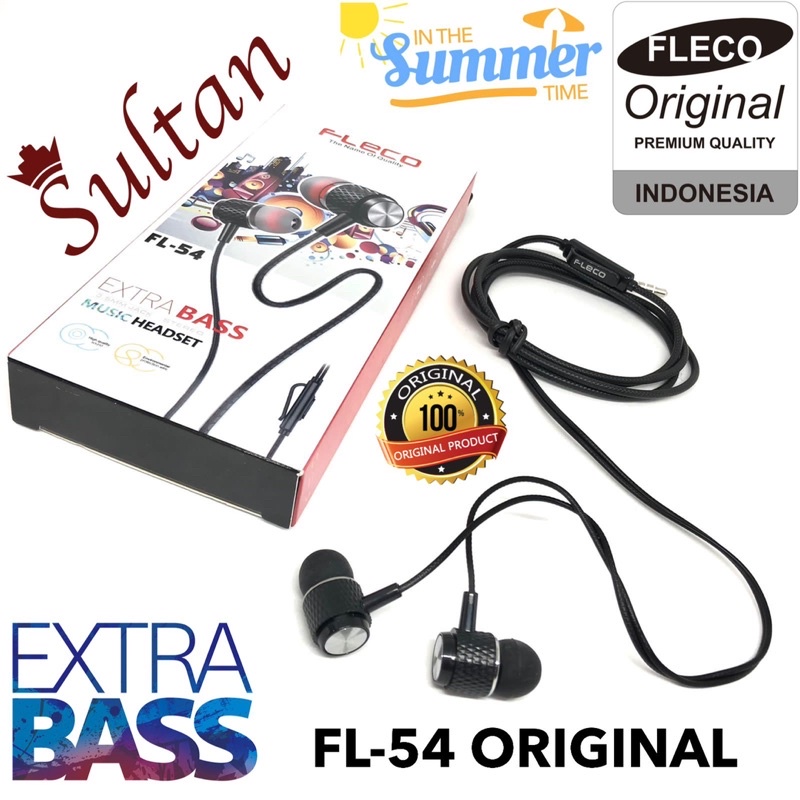 HANDSFREE FLECO F-54 EXTRA SUPER BASS EARPHONR FLECO F54 PROMO SEN