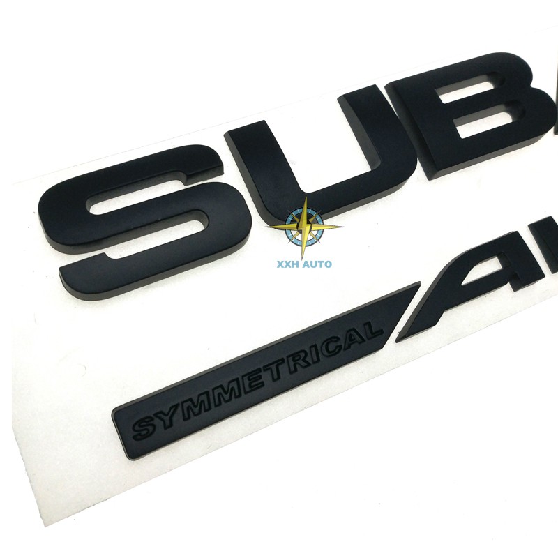 Stiker Label Tulisan SUBARU SUBARU AWD Warna Hitam Matte Untuk Mobil SUBARU