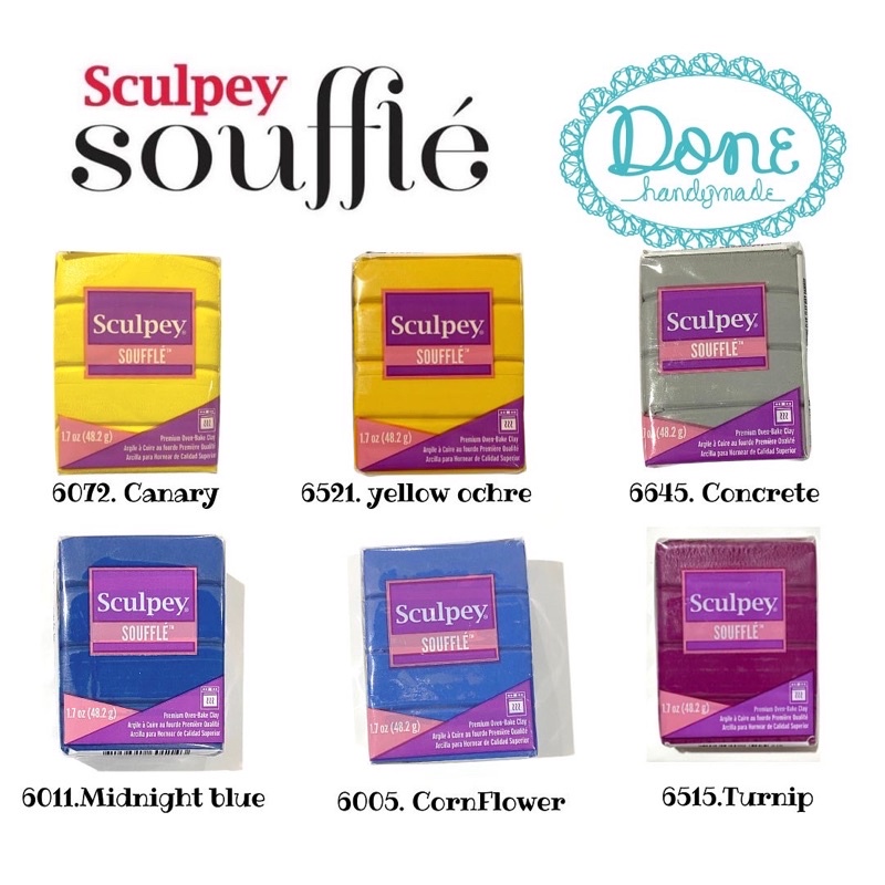 polymer clay souffle sculpey soufle modelling clay matte bahan clay