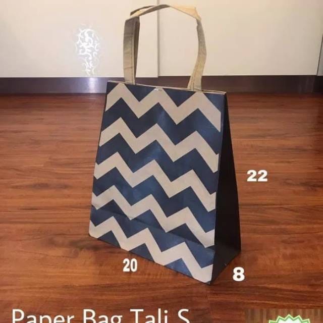 

paperbag tali kertas motif/tas tali kertas/godie bag motif S