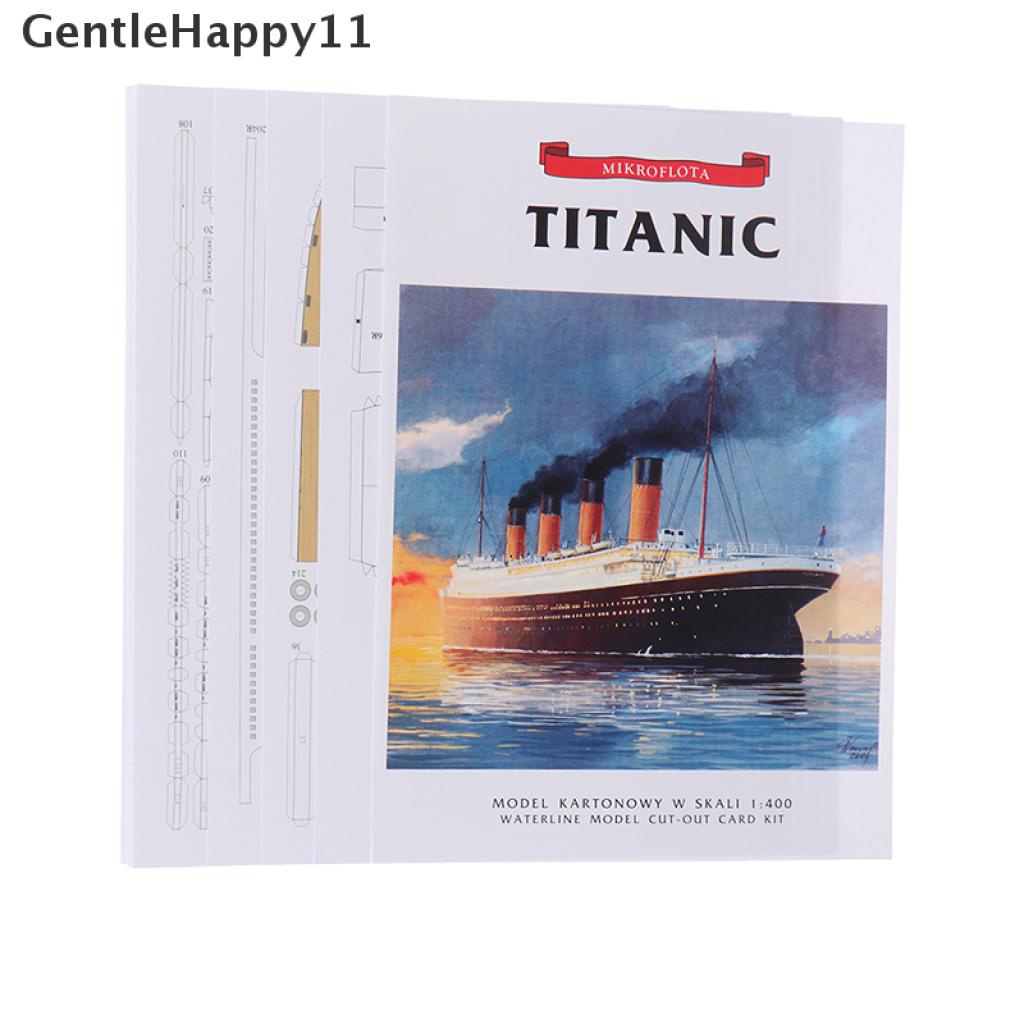 Gentlehappy Set Mainan Kapal Titanic 3D Bahan Kertas Skala 1: 400 DIY