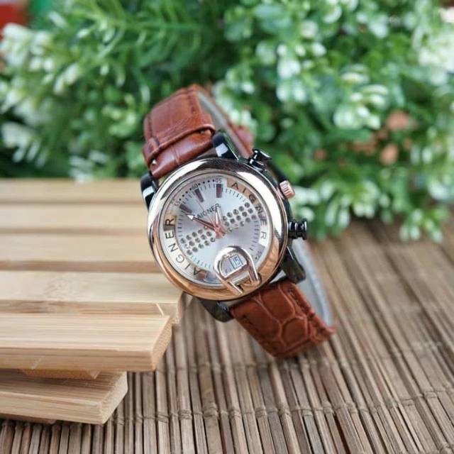 Jam tangan wanita tali kulit AIGNER