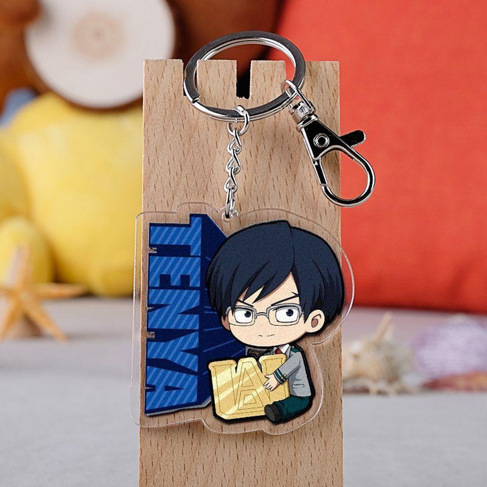 [Elegan] My Hero Academy Gantungan Kunci Aksesoris Anime Cosplay Dua Sisi Shoto/Izuku Todoroki Shouto Key Rings