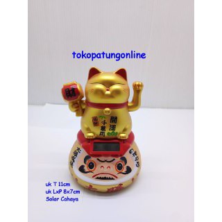 Kucing Maneko Maneki Sedang T 11 Gold