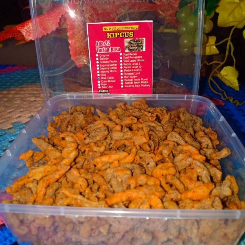 

keripik usus kemasan box besar home made