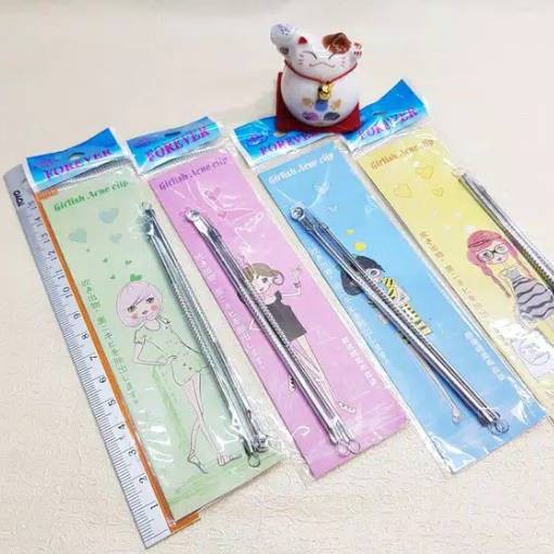 Alat Pencetan Jerawat Komedo / Pinset Jerawat Komedo Isi 2 Pcs Import / TS-114