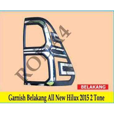 Garnish / List Lampu Belakang All New Hilux 2015 2016 Model 2Tone