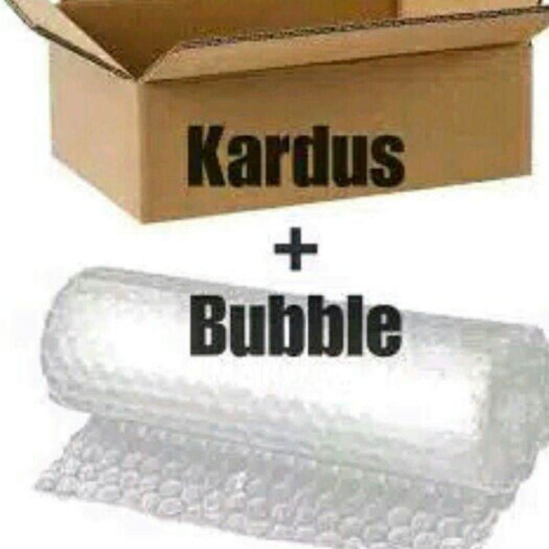 Bubble wrap + kardus tambahan packing