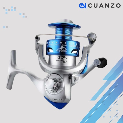 Reel Pancing Spinning Fishing Reel 12 Ball Bearing / Rell Reel Rel Ril Riil Rill Gulungan Penggulung Kerek Kerekan Katrol Senar Pancing Pancingan Ikan Mas Udang Galatama Casting Tegek Tegeg Power Handle Laut Mini Anti Karat Murah Kuat Metal Alumunium