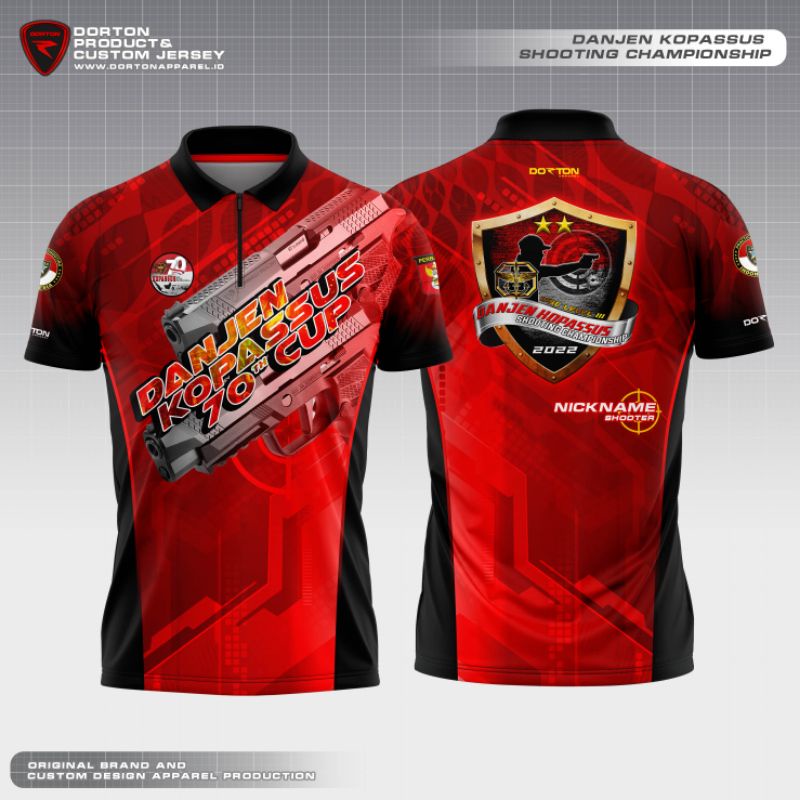 Jersey CUP 70 Denjen Kopassus - Jersey Shooter - Shooting Club - Custom Design