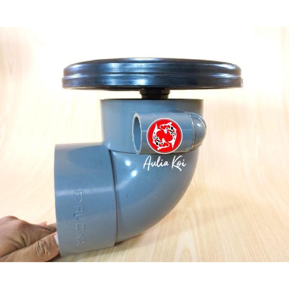 .........] Bottom drain plus air diffuser kolam koi tipe L size 4 inchi