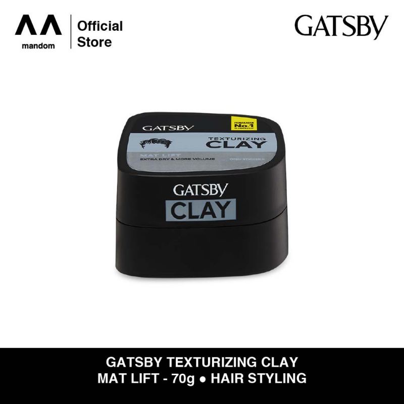 GATSBY TEXTURIZING CLAY - MAT LIFT 75gr | GATSBY CLAY | CLAY MINYAK RAMBUT ABU-ABU