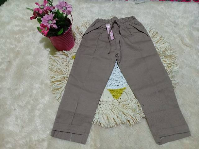 BAGGY PANTS ANAK/ FULL TALI PINGANG/BAHAN KATUN TWILL/6--13 thn