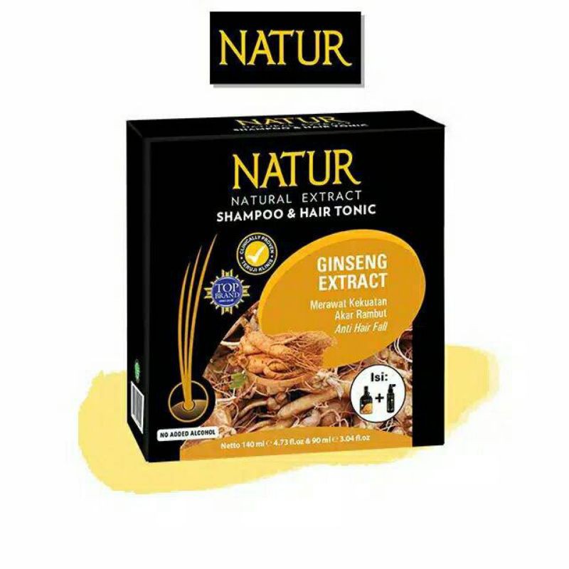 Natur 2IN1 Shampoo &amp; Hair Tonic ( Shampoo 140ml + Hair Tonic 90ml)