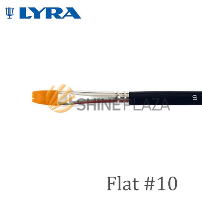 

Kuas Lukis Lyra Flat No. 10 - Kuas Lyra Datar - Taklon Art Brush Lyra